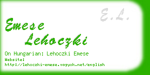 emese lehoczki business card